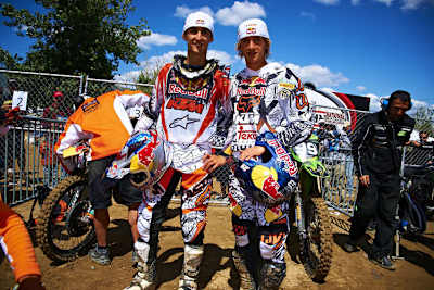 Glen-Helen-GP 2011: Marvin Musquin (li.) nahm als Gastfahrer teil, Ken Roczen war auf dem Weg zum MX2-WM-Titel