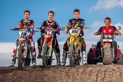 Hubert Nagl (rechts) ist seit 2010 Teamchef der deutschen Nationalmannschaft und führte die Mannschaft 2012 zu ihrem historischen Sieg beim Motocross der Nationen in Lommel