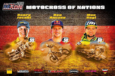 Henry Jacobi, Ken Roczen und Max Nagl treten für Deutschland beim MXoN 2018 an