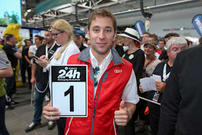 Audi-Pilot Robin Frijns startet als Erster