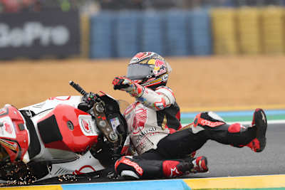 Nicht nur Takaaki Nakagami musste in Le Mans einen Crash einstecken