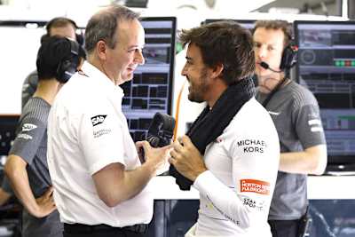 Jonathan Neale mit Fernando Alonso