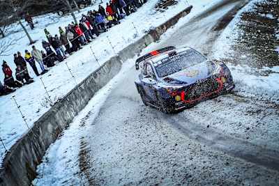 Thierry Neuville dominiert die 85. Rallye Monte Carlo