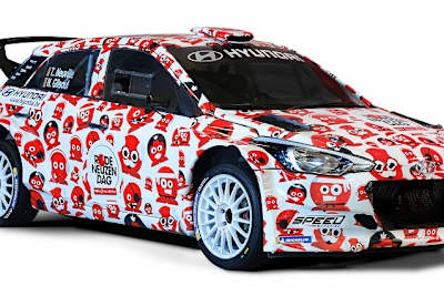 Der «Rote Nasen Tag»-Hyundai R5 für Neuville