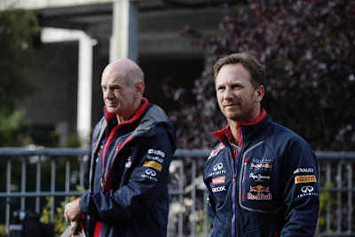 Adrian Newey (li.) mit RBR-Teamchef Christian Horner