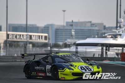 Der Ferrari 488 GT3 von Monster VR46 Kessel in Abu Dhabi