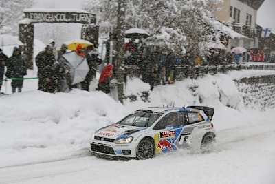 Séabstien Ogier bei der Rallye Monte Carlo 2014