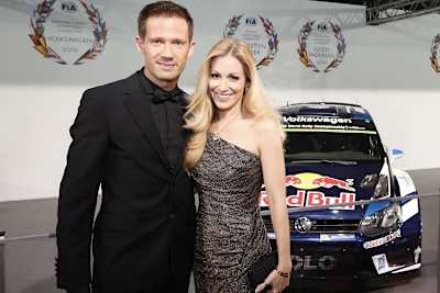 Sébastien Ogier mit seiner Frau Andrea Kaiser in Wien