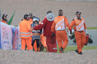 Am Freitag stürzte Oliveira in Sachsen heftig