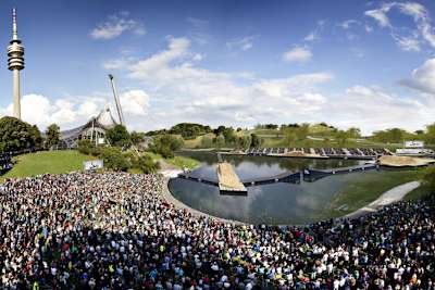 Der Olympiapark gehört am 19. Juli den Motocross-Freestylern