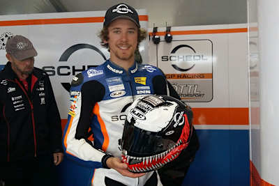 Philipp Öttl aus dem Team Schedl GP Racing mit seinem speziellen Helm für den Brünn-GP