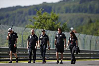 Streckenbesichtigung auf dem Circuit de Spa-Francorchamps: Pastor Maldonado bleibt trotz Rausschmiss-Gerüchten entspannt
