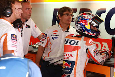 Dani Pedrosa in der Repsol-Honda-Box
