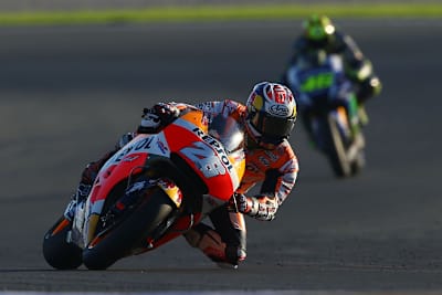 Dani Pedrosa beim Dienstag-Test mit Michelin vor Rossi