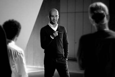 Pep Guardiola bei seiner Ansprache