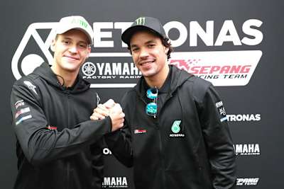 Das neue Petronas-Yamaha-Duo: Quartararo (li.) und Morbidelli