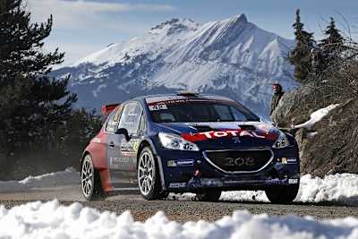 Peugeot 208 T16 bei der Rallye Monte Carlo