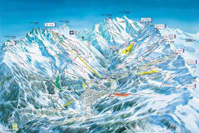 Das Skigebiet von Meribel
