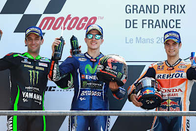 Johann Zarco, Maverick Viñales und Dani Pedrosa
