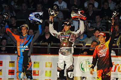 Tagespodium SX2 (v.l.n.r.): Larranaga, Aubin und Do