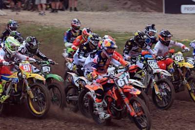 Jorge Prado setzte sich im zweiten Lauf schon auf der Startgeraden an die Spitze des Feldes