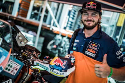 Red Bull KTM-Pilot Toby Price wird als Dakar-Sieger 2016 gefeiert