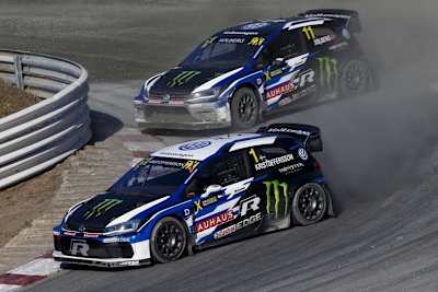 Champion Johan Kristoffersson und Petter Solberg