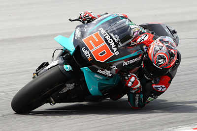 Fabio Quartararo auf der neuen 2020-Yamaha M1 in Sepang 