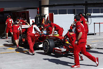 Für Fernando Alonso ist der Test in Bahrain schon beendet