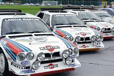 Die Lancia in Martini-Farben waren in San Marino stark vertreten