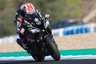 Jonathan Rea auf dem Kawasaki-Superbike in Jerez