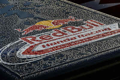 Die Auflieger von Red Bull Honda im Fahrerlager von Imola