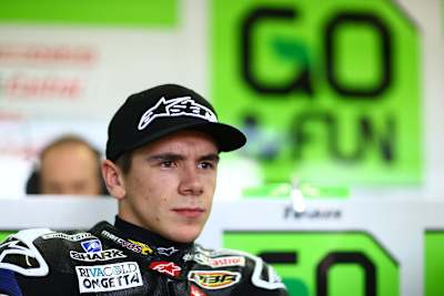 Scott Redding in der Box seines neuen Teams Honda Gresini