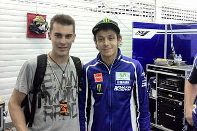 Reiterberger (li.) mit 200 Puls neben Valentino Rossi