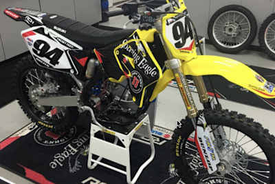 Mit dieser Zweitakt-Suzuki (hier noch ohne Motor) hätte Roczen in Crawfordsville antreten können