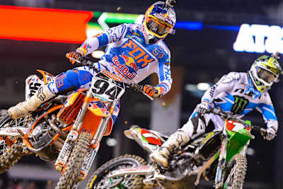  Ryan Villopoto (1)  und Ken Roczen (94) sind die Stars der US-Supercross und Outdoors-Szene