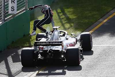 Bitter: Romain Grosjean musste seinen Renner in Melbourne abstellen...