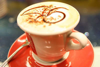 Der Capuccino wird mit der Nr. 46 serviert. 