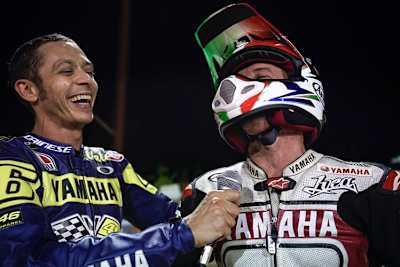 Valentino Rossi mit Luca Cadalora