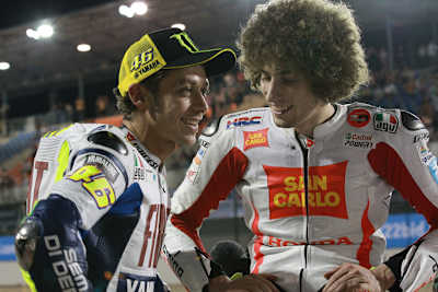 Zwei der Hauptdarsteller: Valentino Rossi (li.) und Marco Simoncelli