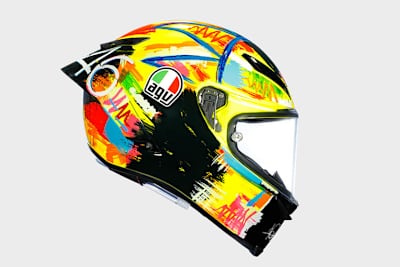 Der neue Pista-GP-Helm von AGV im Rossi-Design
