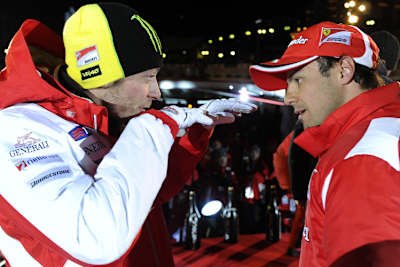 Valentino Rossi und Felipe Massa bei der Winterveranstaltung Wroom