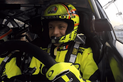 Valentino Rossi im Ford Fiesta WRC