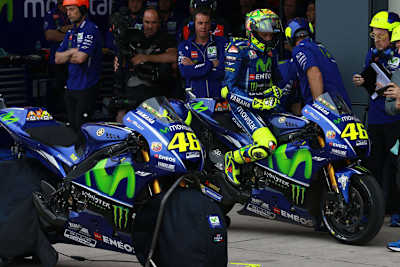 Valentino Rossi am nassen Samstag in Las Termas