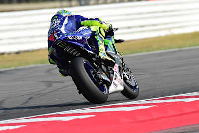 Yamaha-Werksfahrer Valentino Rossi am Freitag in Misano