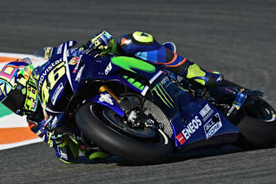 Valentino Rossi auf der M1-Yamaha mit Reihenmotor