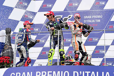 Valentino Rossi stand in Mugello bereits neunmal auf dem obersten Treppchen, 2014 reichte es jedoch nur für Rang 3