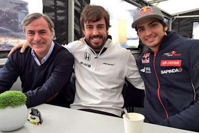 Fernando Alonso mit Familie Sainz