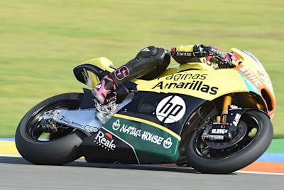 Moto2-Test in Valencia: Salom fuhr am Montag noch Öhlins (siehe Foto)