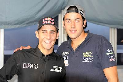 Luis Salom mit seinem zukünftigen Teamkollegen Jesko Raffin